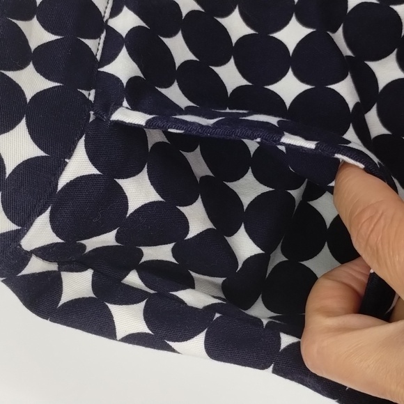 Larry Levine Sport Stretch Dark Navy Dot Mini Skirt Size 12 - Picture 6 of 9